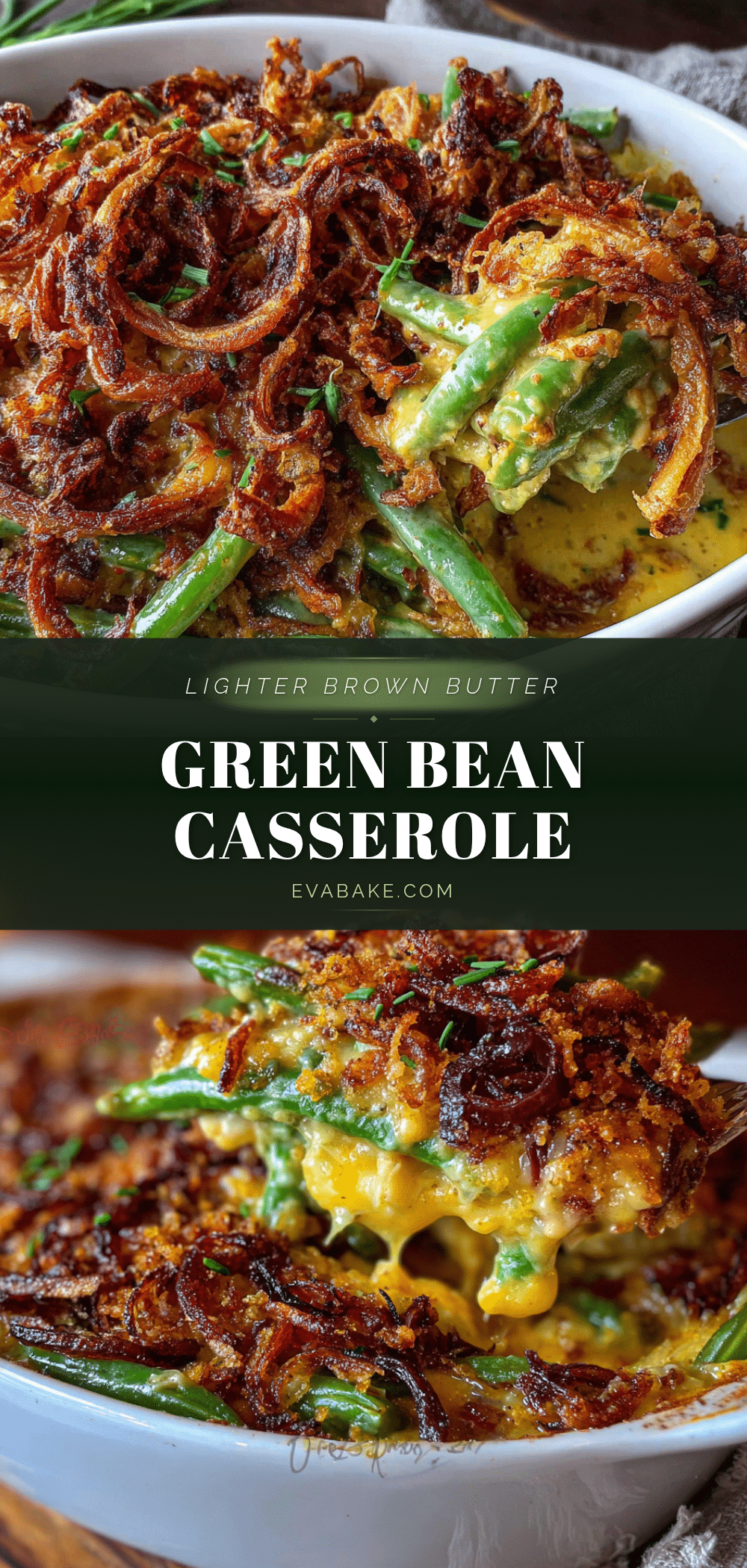 lighter brown butter green bean casserole recipe