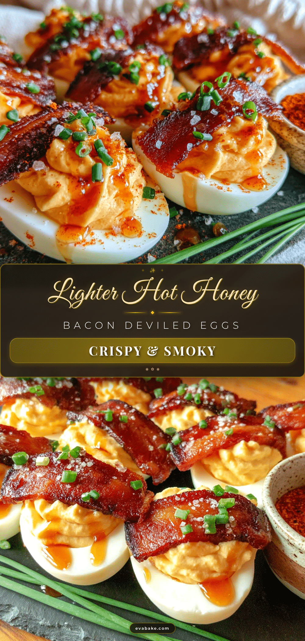lighter hot honey bacon deviled eggs recipe