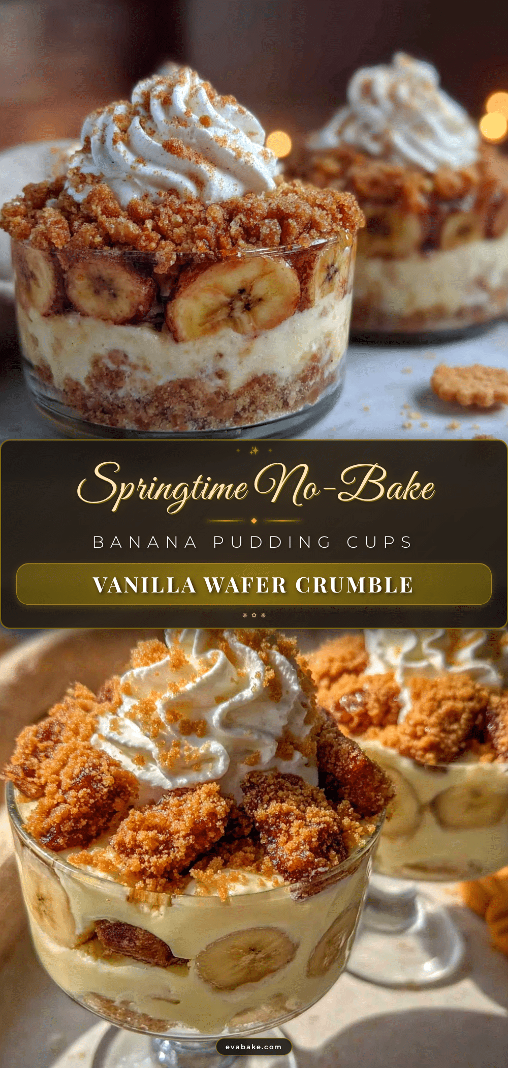 no-bake banana pudding cups recipe