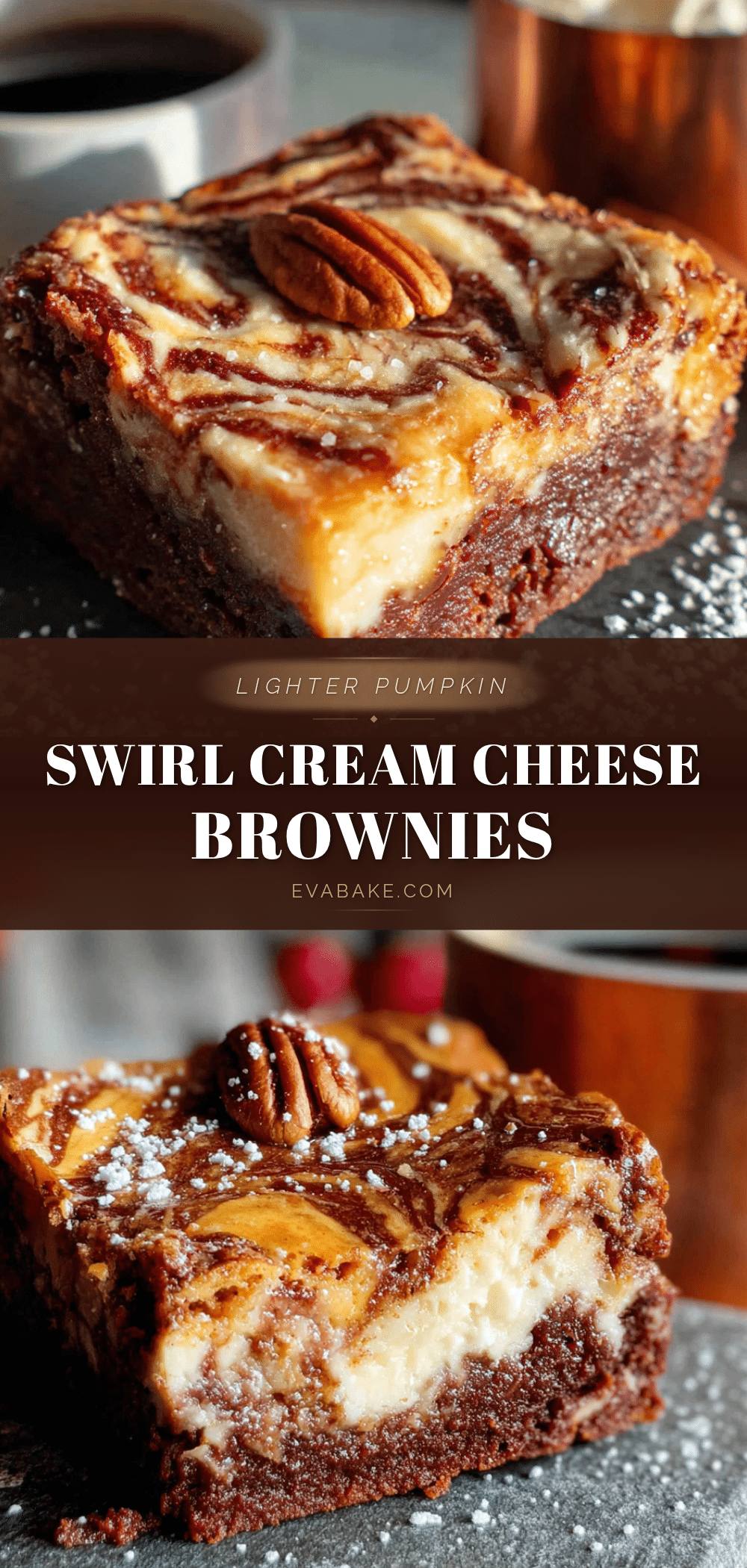 pumpkin swirl cream cheese brownies recipe